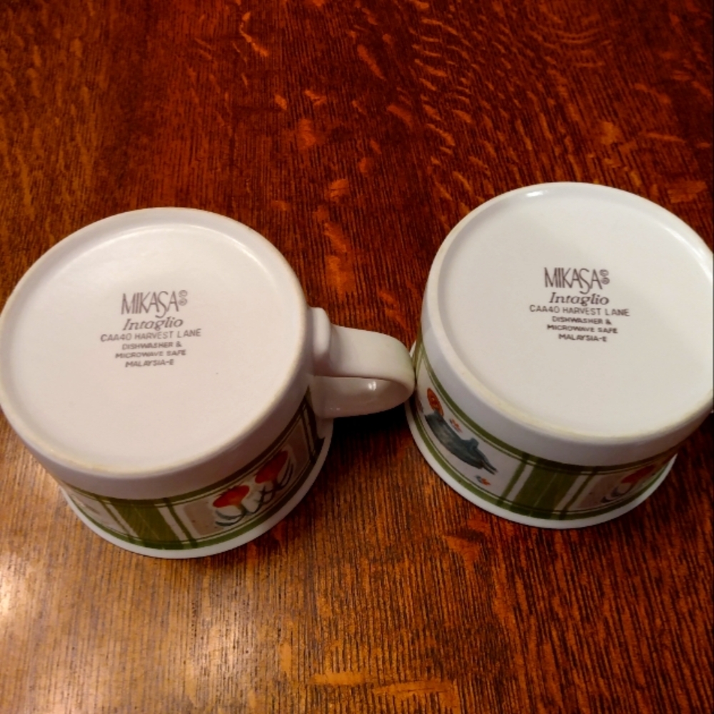 Vintage Mikasa Intaglio Harvest Lane Flat Bottom Coffee Mug (2) - Picture 4 of 16